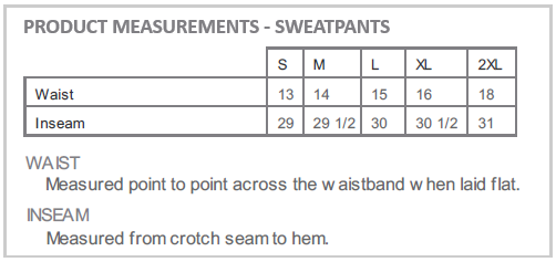 Sweatpant Measurement 2